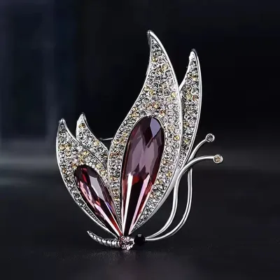 Crystal Rhinestone Butterfly Brooch/Pins